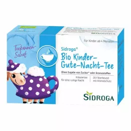 SIDROGA Sachets filtres de thé bio pour enfants Goodnight, 20 x 1,5 g