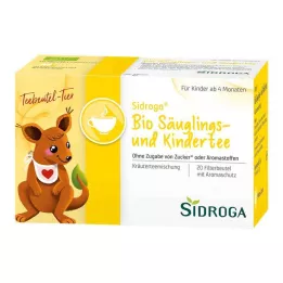SIDROGA Sachets filtres de thé biologique pour nourrissons et enfants, 20 x 1,3 g