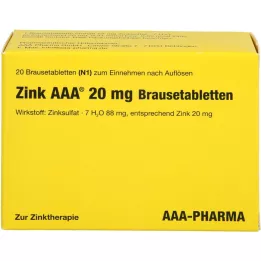 ZINK AAA 20 mg comprimés effervescents, 20 pc