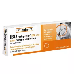 IBU-RATIOPHARM Comprimés pelliculés contre la douleur aiguë à 200 mg, 10 unités