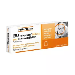 IBU-RATIOPHARM Comprimés pelliculés contre la douleur aiguë à 200 mg, 20 unités
