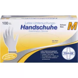 HANDSCHUHE Latex jetable sans poudre M, 100 pcs
