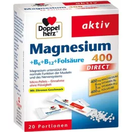 DOPPELHERZ Magnésium + B Vitamines DIRECT Pellets, 20 pc