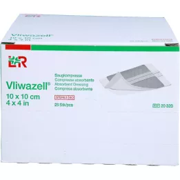 VLIWAZELL Aspiration compresse stérile 10x10 cm, 25 pc