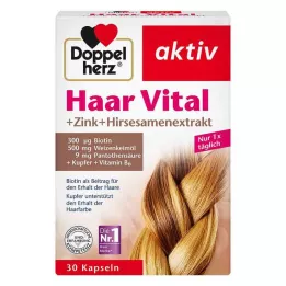 DOPPELHERZ Hair Vital + Zinc + Millet Extrait Capsules, 30 pc