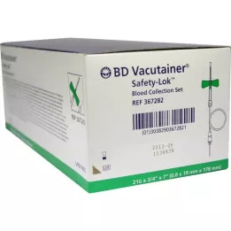 BD VACUTAINER Set de prélèvement sanguin Safety Lok 21 G 18 cm, 50 pièces