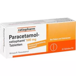 Paracétamol-ratiopharm 500 mg comprimés, 20 pc