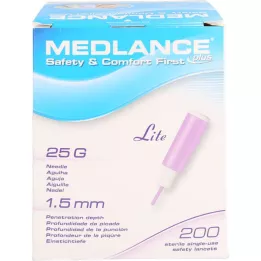MEDLANCE Plus Lite Security Lancets 25 g, 200 pc