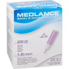 MEDLANCE Lancettes de sécurité plus Lite 25 G, 200 pcs