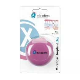 MIRADENT Fil dentaire Mirafloss Implant CHX fin, 50X15 cm