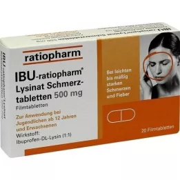 IBU-RATIOPHARM Lysinat Pain -pold. 500 mg, 20 pc