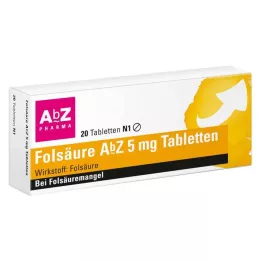 FOLSÄURE Comprimés dAbZ 5 mg, 20 pièces