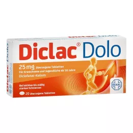 DICLAC Dolo 25 mg comprimés enrobés, 20 pcs