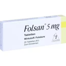 FOLSAN 5 mg de comprimés, 20 pc
