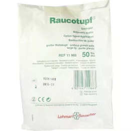 RAUCOTUPF Tampon en coton à grosse tête, 50 pièces