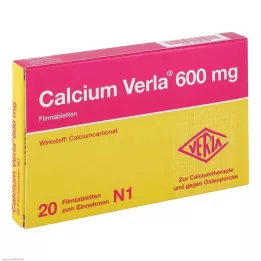 CALCIUM VERLA Comprimés pelliculés à 600 mg, 20 pièces