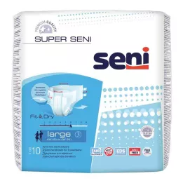SUPER SENI Culotte dincontinence pour adultes taille 3 L, 10 pièces