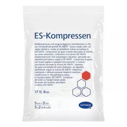 ES-KOMPRESSEN stérile 5x5 cm 8 voies, 5X2 pcs