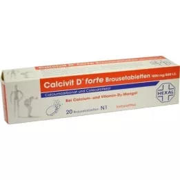 Comprimés effervescents Calcivit D Forte, 20 pc