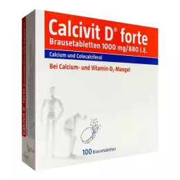 CALCIVIT Comprimés effervescents D forte, 100 pcs