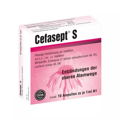 CEFASEPT Solution injectable S, 10 pièces