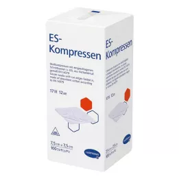 ES-KOMPRESSEN non stérile 7,5 x 7,5 cm 12 voies, 100 pièces