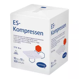 ES-KOMPRESSEN non stérile 10x10 cm 8 voies, 100 pcs
