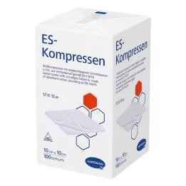 ES-KOMPRESSEN non stérile 10x10 cm 12 voies, 100 pcs