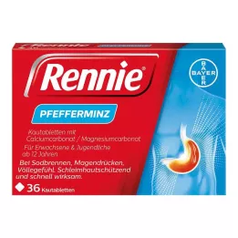 RENNIE Comprimés à croquer, 36 pcs