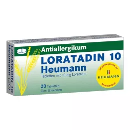 LORATADIN 10 comprimés Heumann, 20 pièces