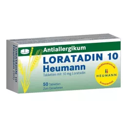 LORATADIN 10 comprimés Heumann, 50 pièces