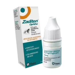 ZADITEN collyre ophtalmique 0,25 mg/ml, 1X5 ml