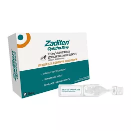 ZADITEN collyre ophtalmique 0,25 mg/ml, dose unique, 20 pcs