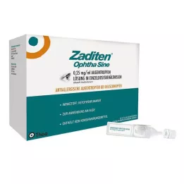 ZADITEN collyre ophtalmique 0,25 mg/ml, dose unique, 50 pcs