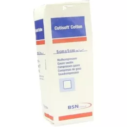 CUTISOFT Coton compressé 5x5 cm, 100 pièces