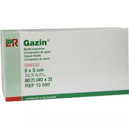 GAZIN Compresse de gaze 5x5 cm stérile 12 plis, 40X2 pcs