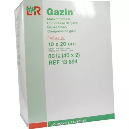 GAZIN Compresse de gaze 10x20 cm stérile 12 plis, 40X2 pcs