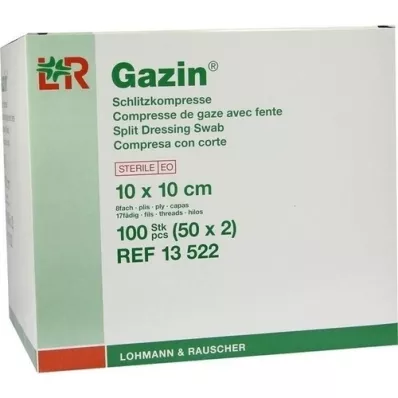 GAZIN SLIT Compresse 10x10 cm stérile 8 fois, 50x2 pc