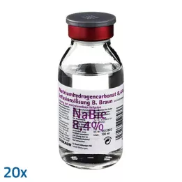NATRIUMHYDROGENCARBONAT B.Braun 8,4% verre, 20X100 ml