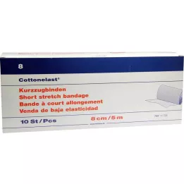 KURZZUGBINDE Cotonélastique 8 cm x 5 m, 10 pièces