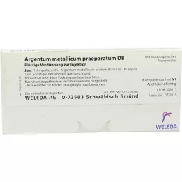 ARGENTUM METALLICUM praeparatum d 8 ampoules, 8 pc