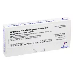 ARGENTUM METALLICUM praeparatum d 20 ampoules, 8 pc