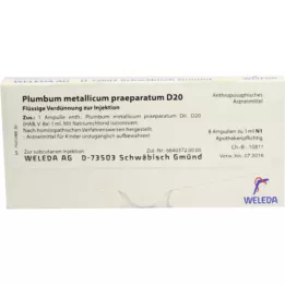 PLUMBUM METALLICUM praep. D 20 ampoules, 8x1 ml