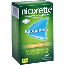 NICORETTE 4 mg de fruit frais Kaugummi, 105 pc
