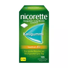 NICORETTE 4 mg de fruit frais Kaugummi, 105 pc