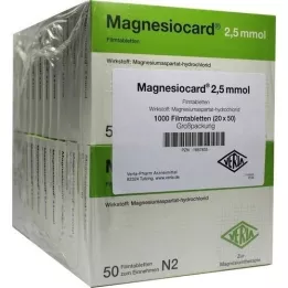 MAGNESIOCARD Comprimés de 2,5 mmols, 20x50 pc
