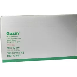 GAZIN Compresse de gaze 10x10 cm stérile 16 plis, 10X10 pcs