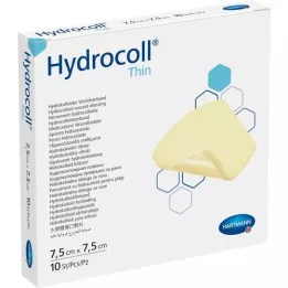 HYDROCOLL Association des plaies minces 7,5x7,5 cm, 10 pc