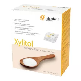 Sachets de poudre de remplacement de sucre de xylitol miradent, 100x4 g