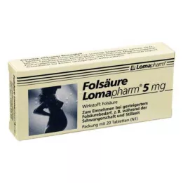 FOLSÄURE LOMAPHARM Comprimés de 5 mg, 20 pièces
